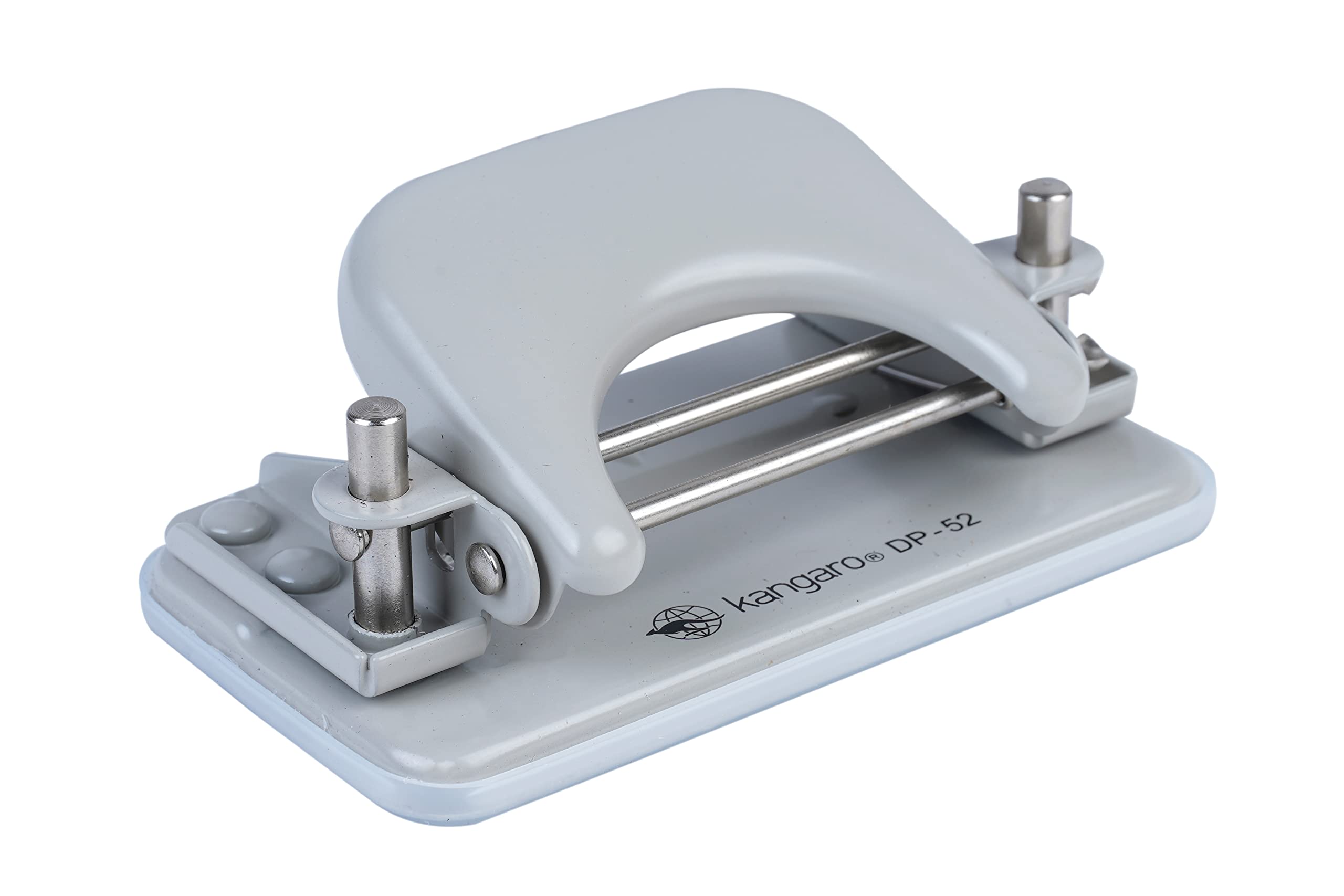Kangaro Desk Essentials DP-52 2 Hole Metal Mini Paper Punch | Removable Chip Tray | 10 Sheets Capacity | Office Essentials | Pack of 1 | Color May Vary