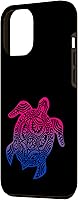 Vista 2 de Funda para iPhone 14 Pro Max Bisexual Pride Sutil Bi LGBTQ Orgullo Gay Lindo Tortuga LGBT