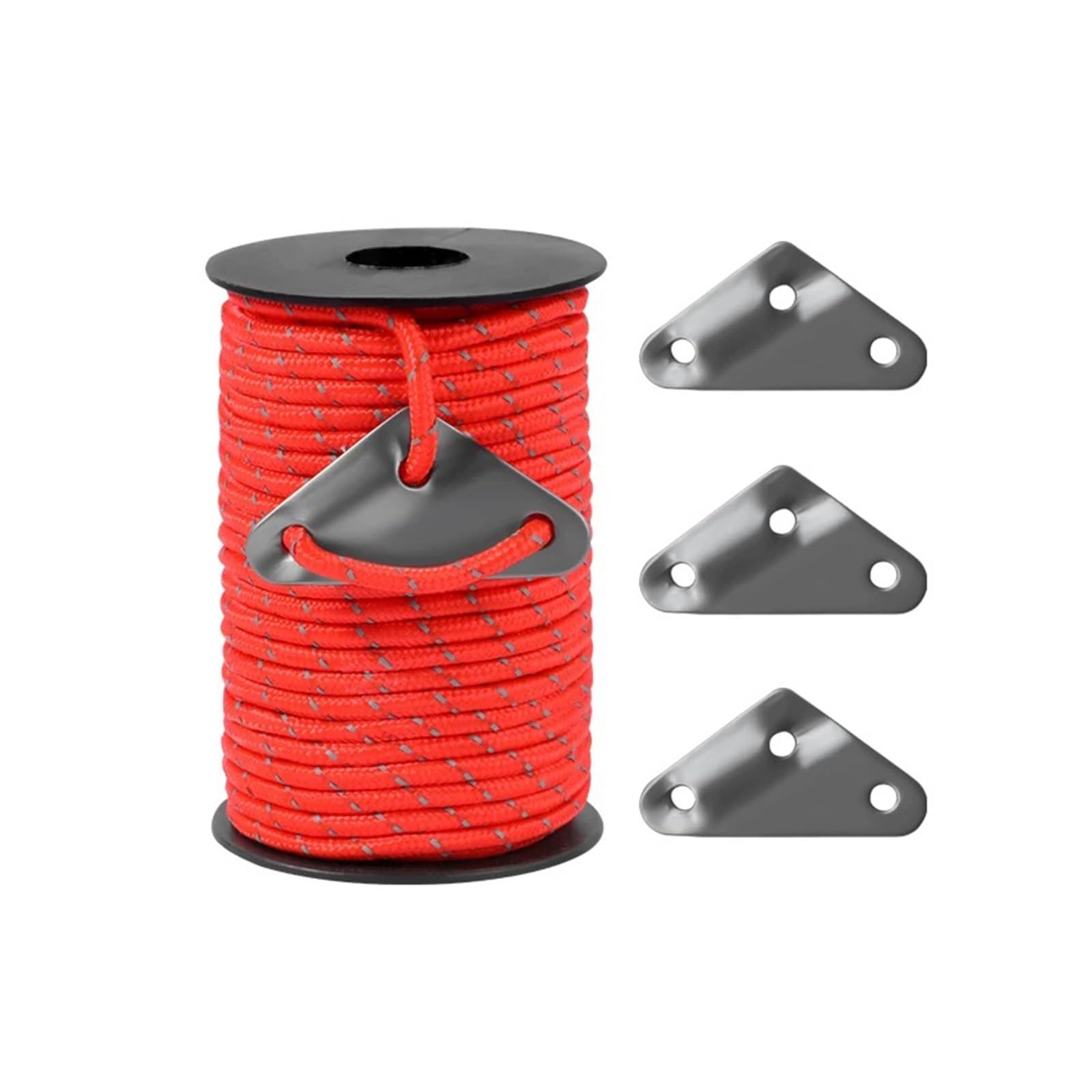 Guy Ropes 30M 4.0mm 7 Strand Tent Guyline Rope With Tensioner Camping Lanyard