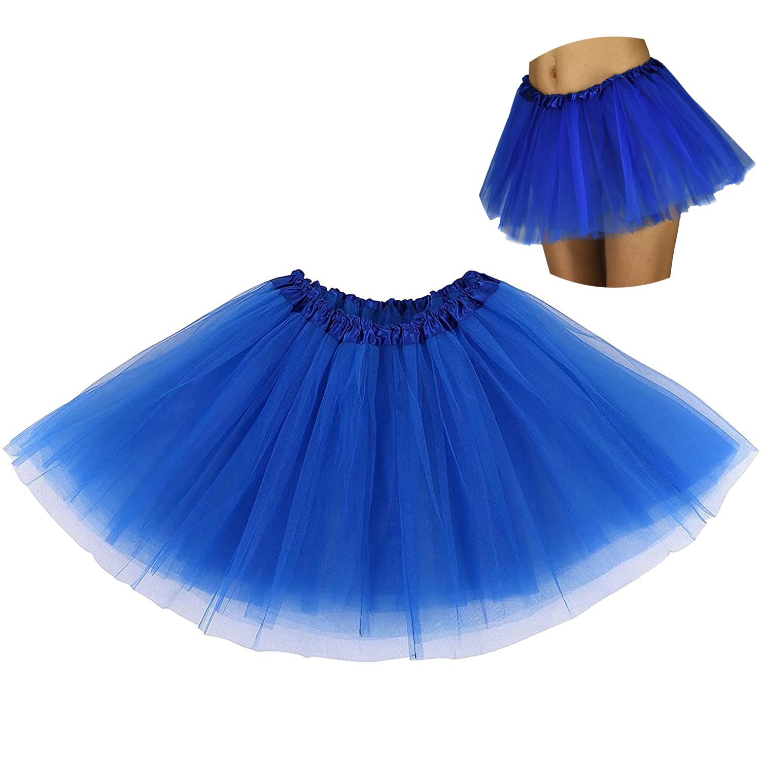 KICOFITTutu Skirts for Women Girls 5 Layers Christmas Halloween Costume Party Accessories Running Skirt