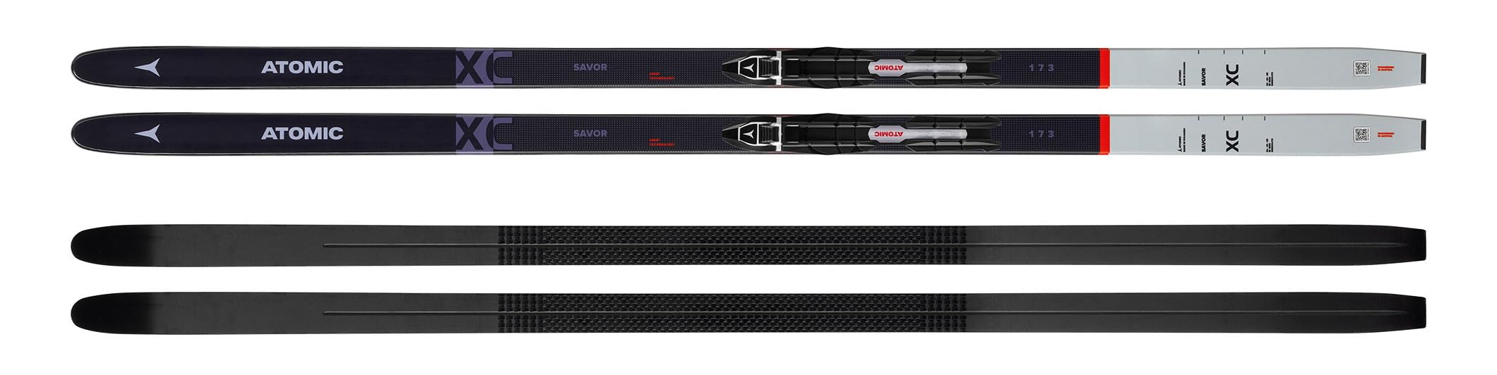 Atomic Langlaufski-Set Savor XC, 193cm Ski, Bindung, Schuhe, Stöcke und Fischer Skisack, Komplettes Langlauf-Ausrüstungsset