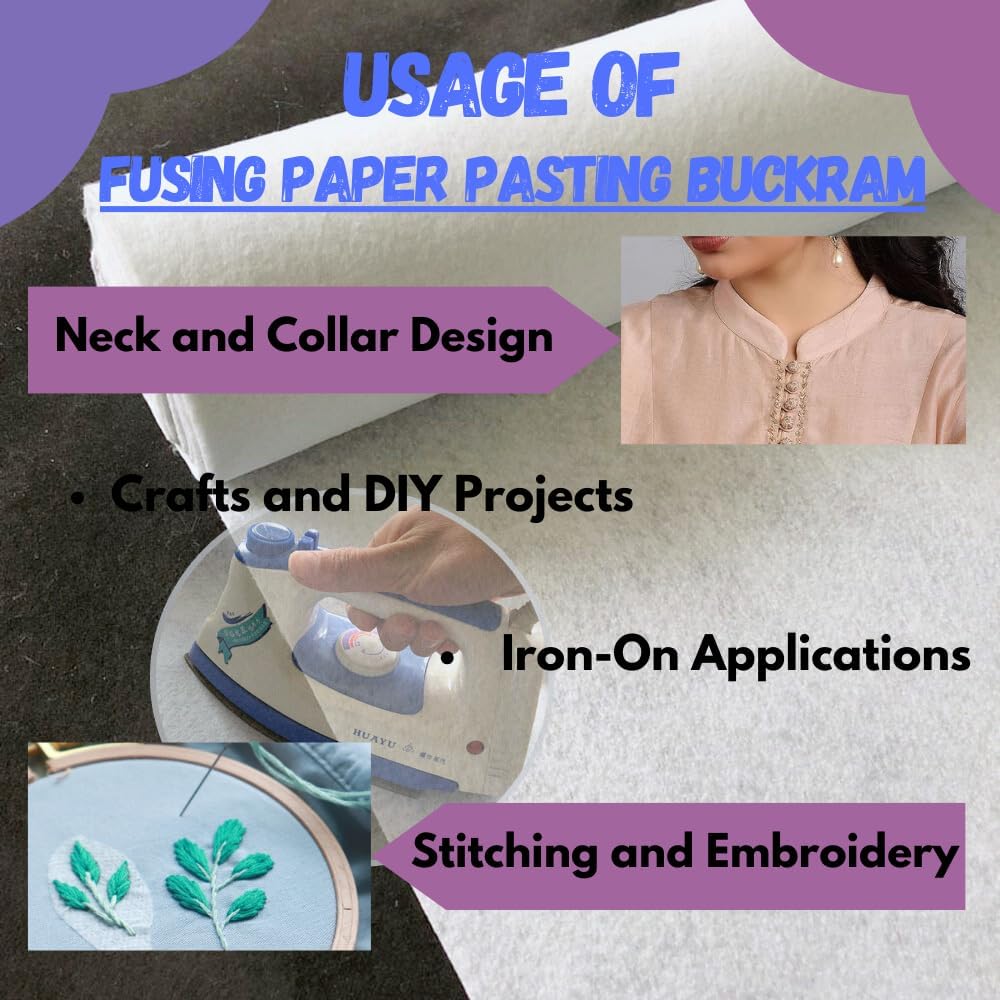 JETHWA V&P Interlining Paper - 5 Meter Cotton Buckram -5