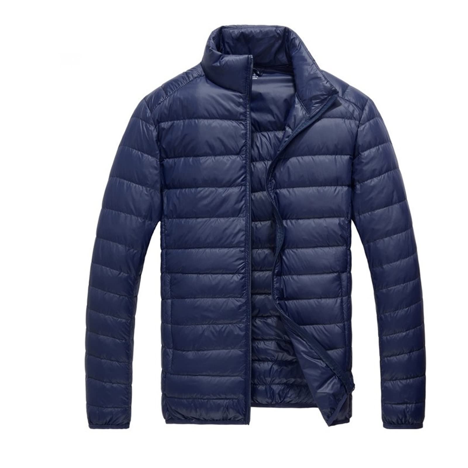 Men's Winter Jacket Stand Collar Down Jacket Overcoat Portable
