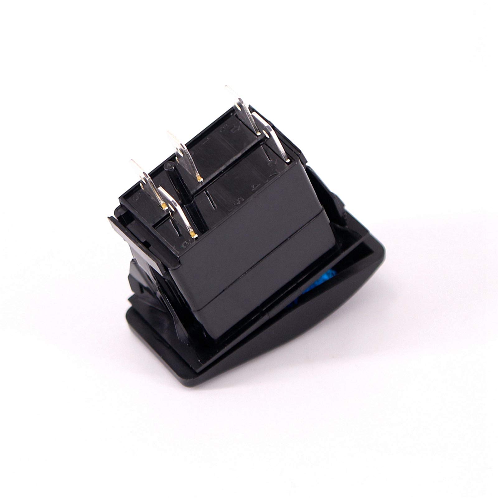 WINWEY 12/24 Volt ON/OFF Rocker Switch with Symbol Blue LED, Carling ...