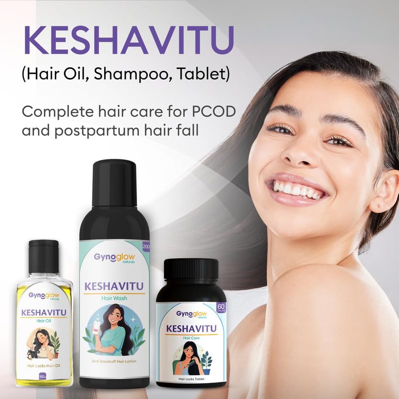 Image of Keshavitu Hair Growth Oil - Ayurvedic Hair Fall Reduction, Dandruff Control & Shine Booster, 100ml