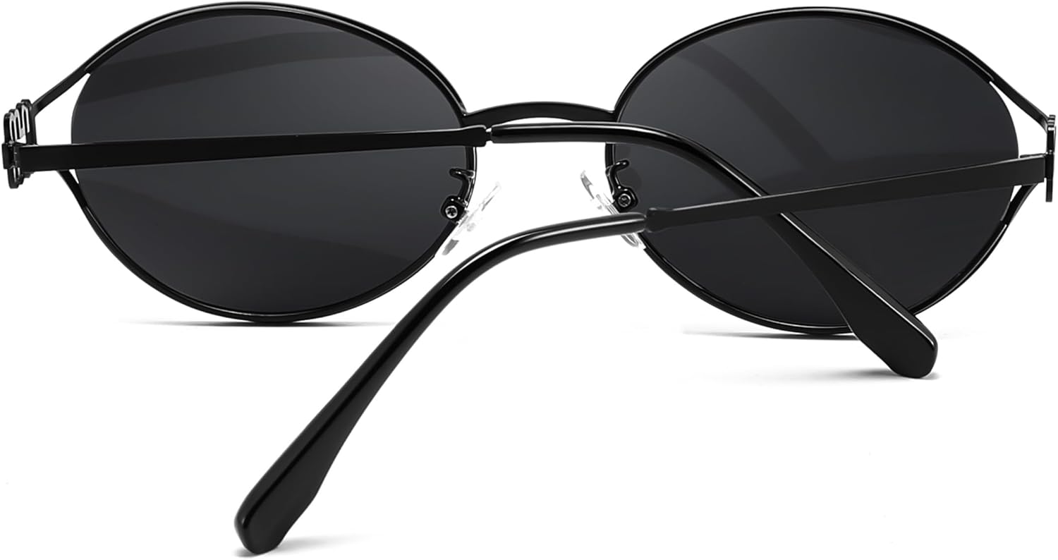 FEISEDY Retro Oval Small Sunglasses for Women Men 90s Trendy Classic Y2K Frame Round Shades UV400 Protection B9164 - Image 4