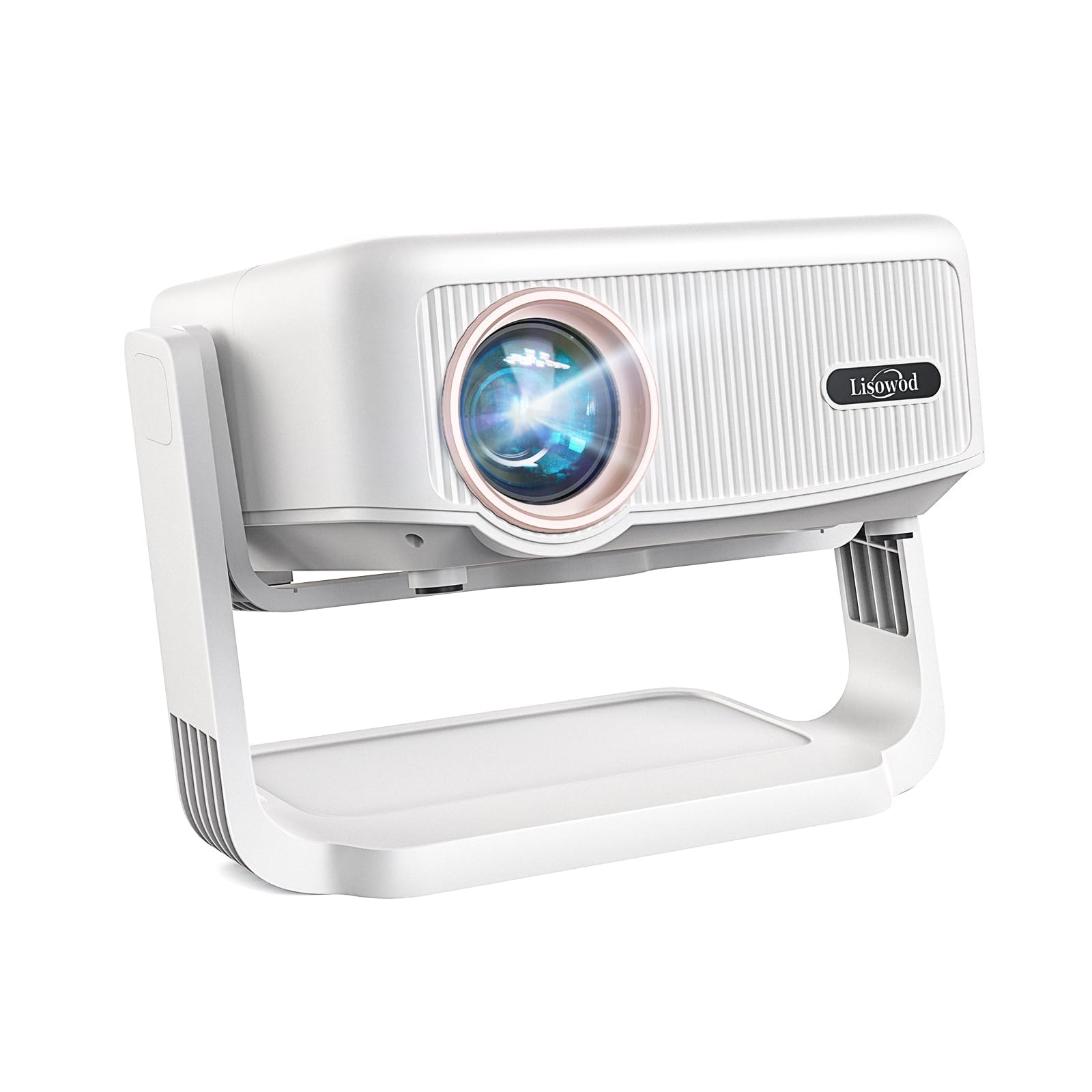 Lisowod 360° Rotating Mini Projector with Auto Focus & Keystone