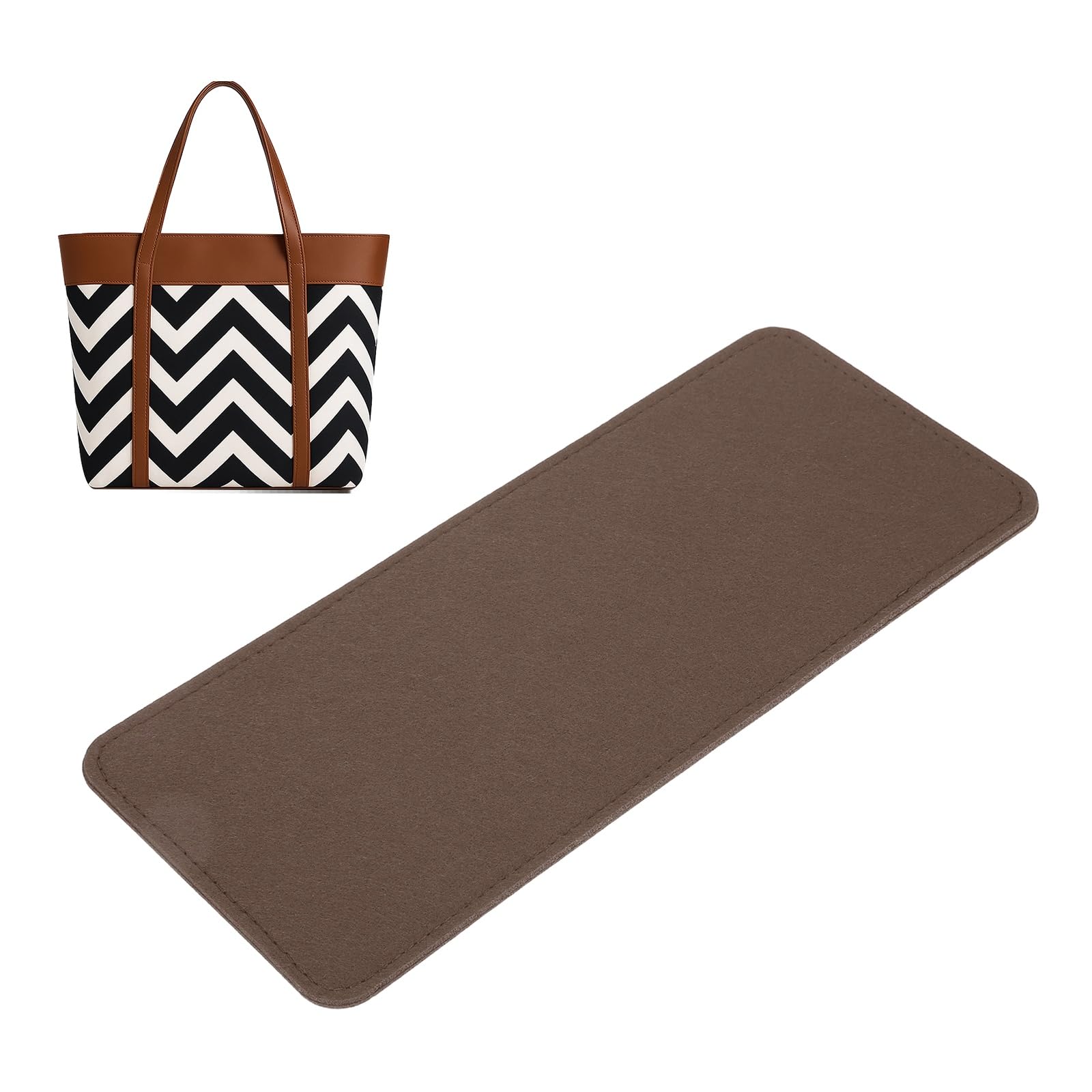 sourcing map Felt Base Shaper, 12.01x5.12" Bag Bottom Insert Base Shaper Pad Chemical Fiber Felt Purse Liner for Handbag Tote Bag Backpack, Brown