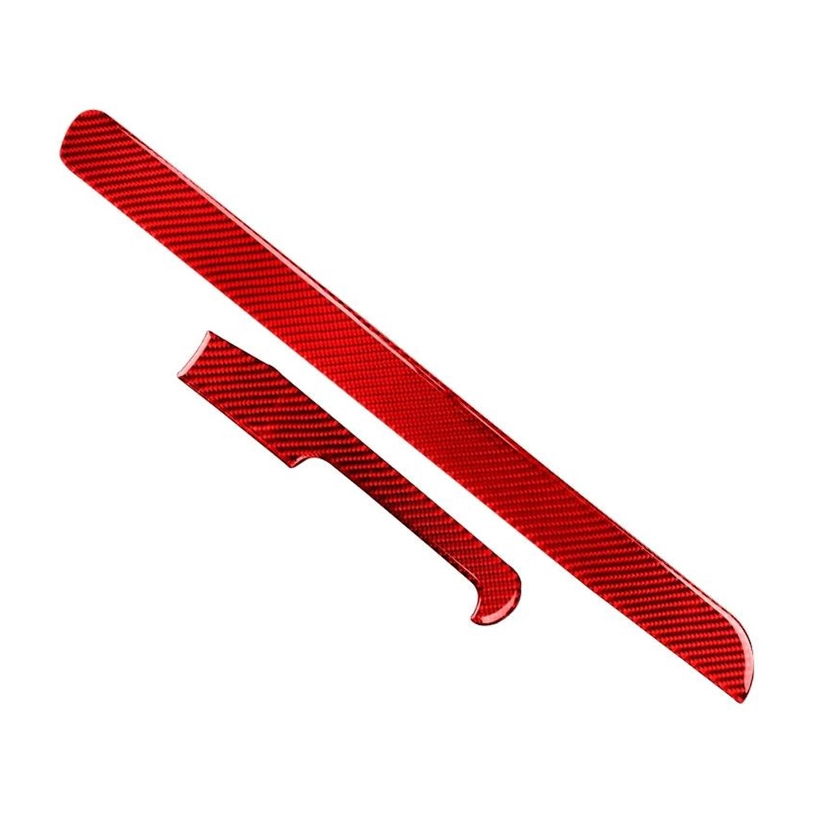 for VW for Golf 6 GTI R MK6 2008-2012 Center Console Dashboard Cover Protection Trim Sticker Interior Decoration(Red Carbon,RHD)