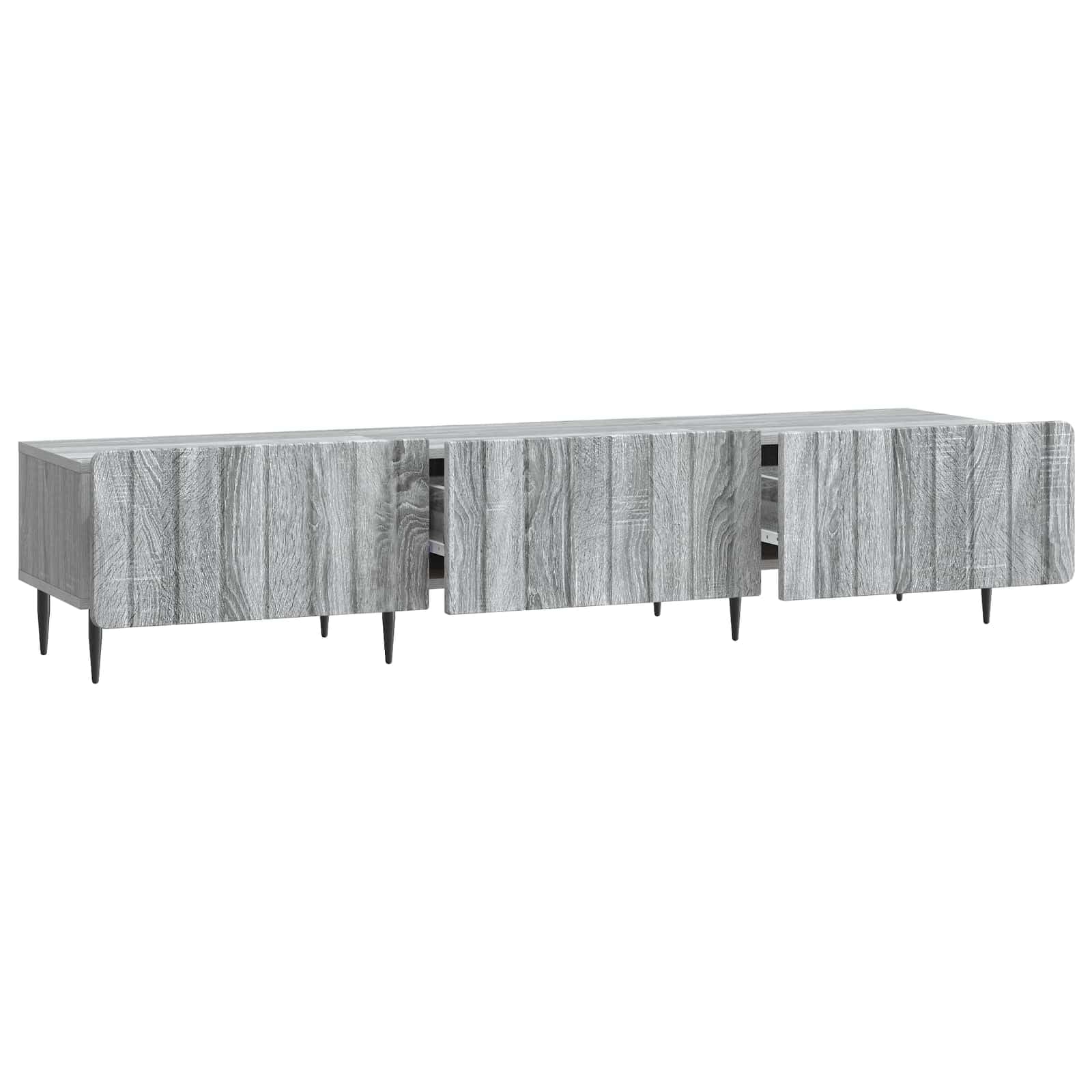 Mobile basso per TV, grigio Sonoma, 147 x 34,5 x 32 cm, in legno