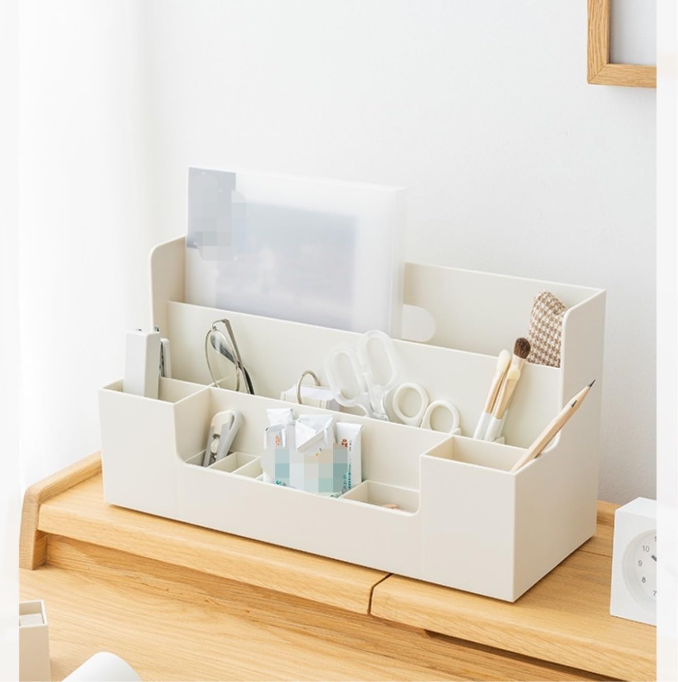 Organizer na biurko ABS | Biały 35,5 x 13 x 18 cm Biuro domowe: organizacja biurka