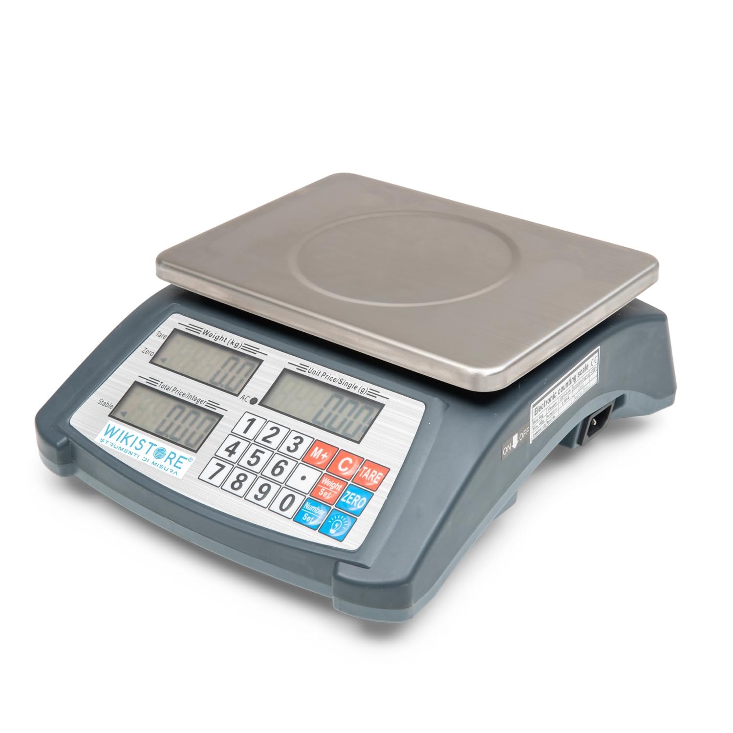 BALANZA DIGITAL 6 kg DE CARGA MÁXIMA, Balanza electrónica multifuncional con resolución 0,2 gr, Balanza profesional con funciòn cuentapiezas, Herramienta de trabajo precisay resistente