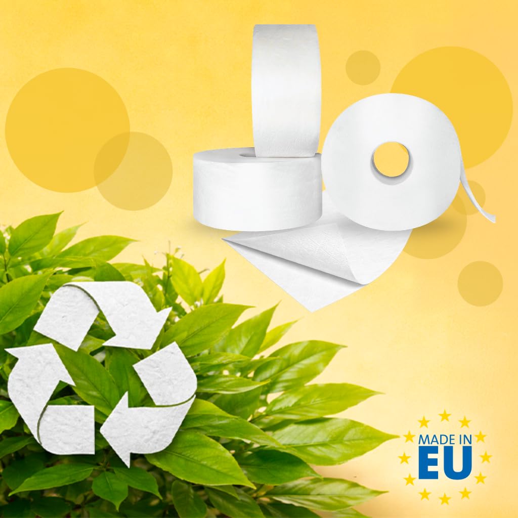 Papel Higiénico Industrial Doble Capa | Pack de 36 Uds. 100m/Rollo Papel higienico desechable y biodegadable.