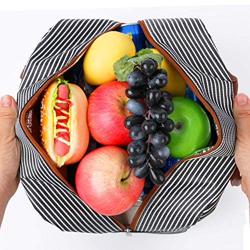 Scotamalone Insulated Lunch Bag Cooler Tote Bag Luch Box Lunch Container Lunch Organizer,Lunch Holder with Front Pocket Zipper Closure for Woman Man Work Pinic or Travel (strap) - Thumbnail 6