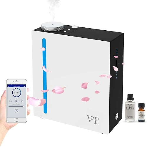 Difusores de aroma para el hogar, difusor de aceite esencial de temporizador, control de aplicación, difusor para espacios grandes de hasta 3,280.8