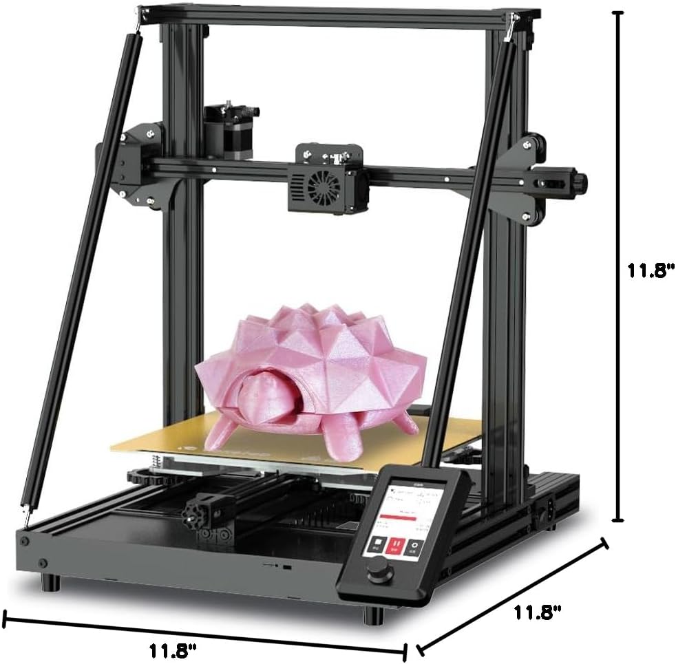 Voxelab Aquila X3 Plus 3D Printer with dimensions labeled