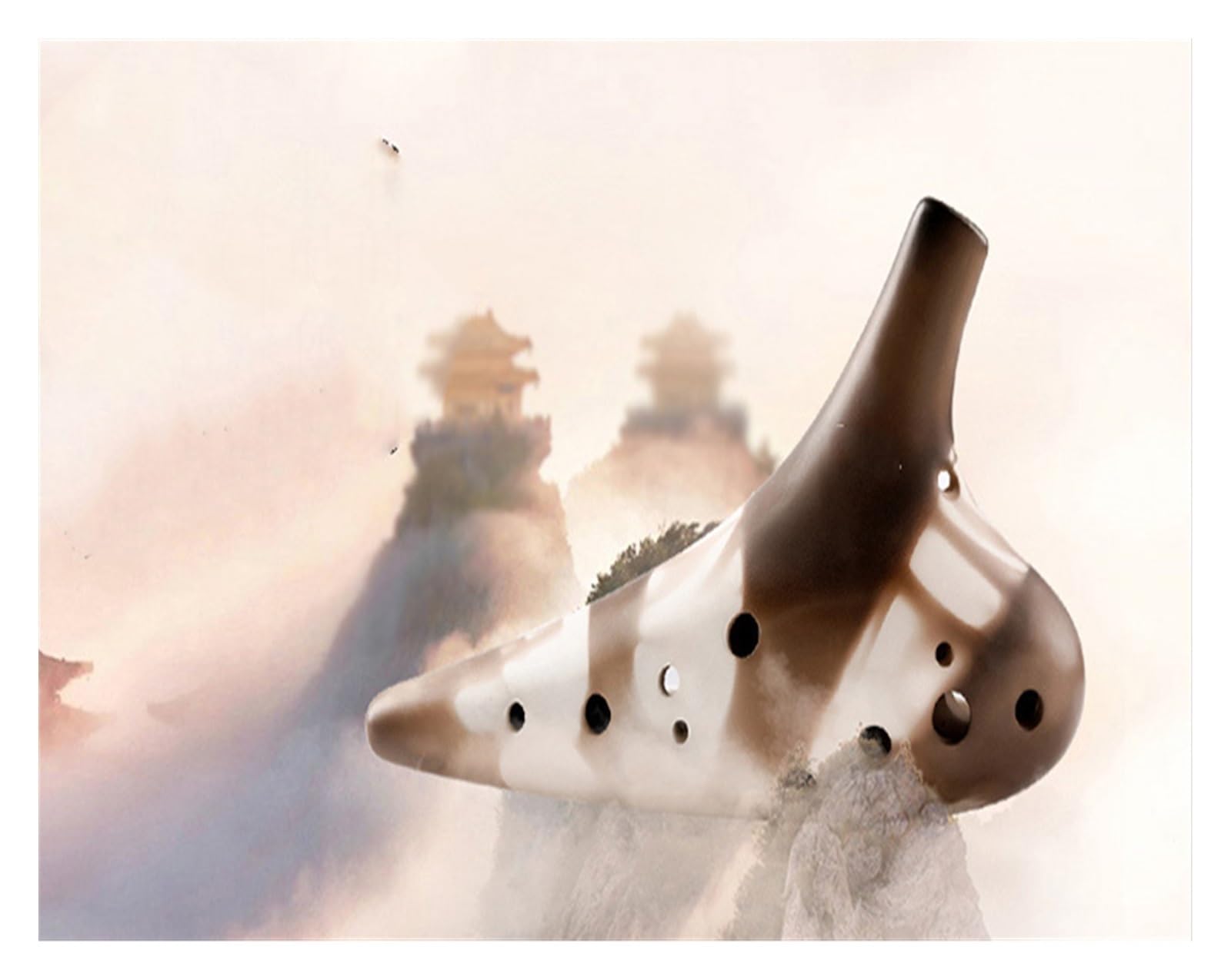 オカリナ素焼き。重さ300g程度。18センチ Amazon | 初心者からプロ演奏家まで楽しめるオカリナ 素焼きシリーズ S