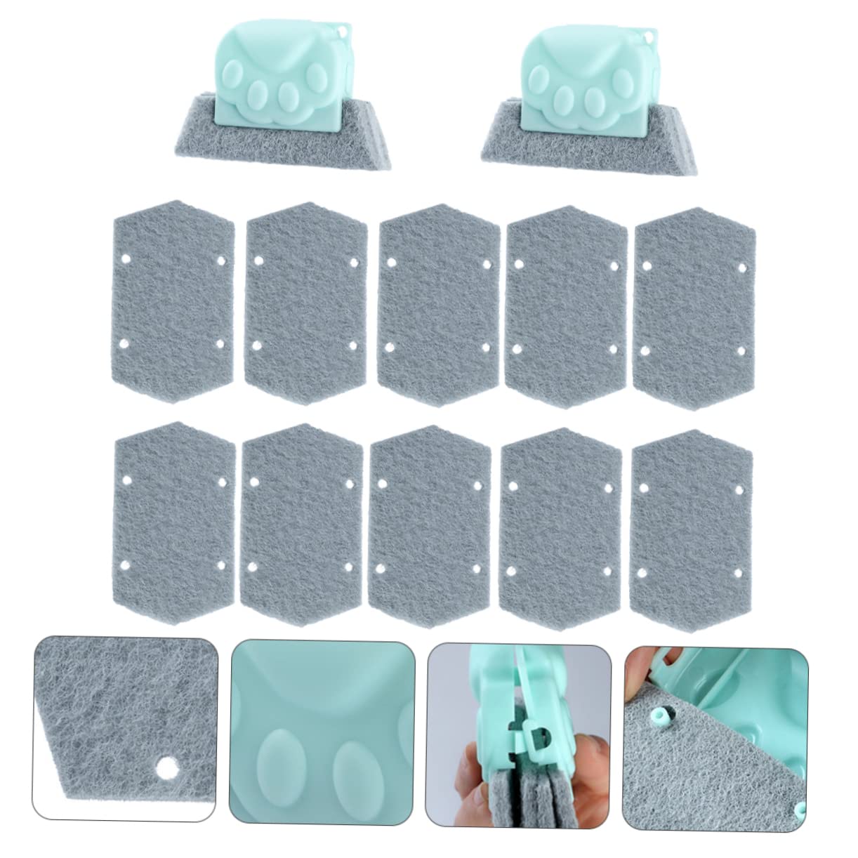 FOMIYES 28pcs Multi-Function Groove Cleaning Tools for and Kitchen Compact Brush Strong Scouring Pads Effortless Dirt Removal for Tight Spaces