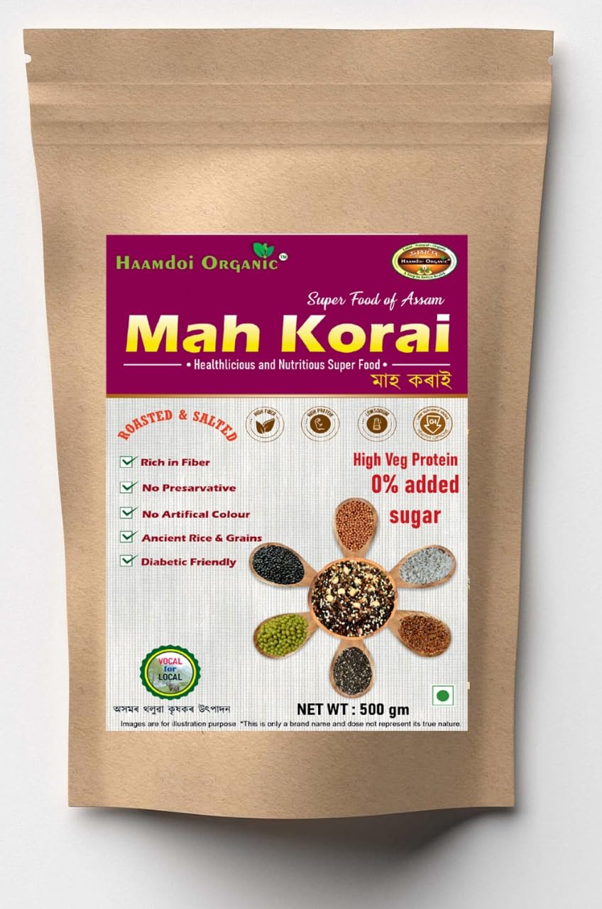 Haamdoi Organic Mah Korai Healthy Brackfast/Evening Salty 100% Natural 6 in 1 Super Seeds Mix (Original Seven diet seeds) Multi seeds mix, Antioxidant Seeds Mix, Assamese Spcial Brackfast.-image-25