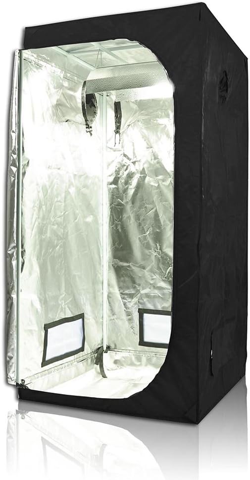 31"x31"x63" 100% Reflective Diamond Mylar Hydroponics Indoor Grow Tent Planting Room Window Cabine