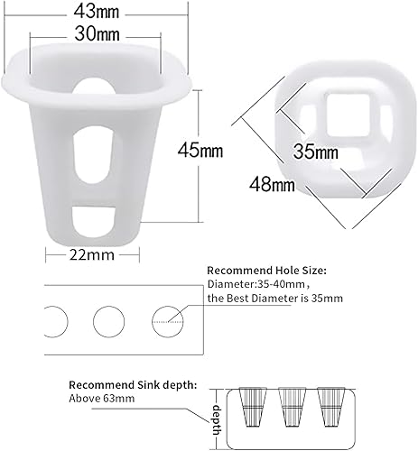 Miniatura 6 de Paquete de 100 macetas de red de 1 pulgada, macetas de malla ranuradas para jardín, macetas hidropónicas, macetas para plantas y viveros