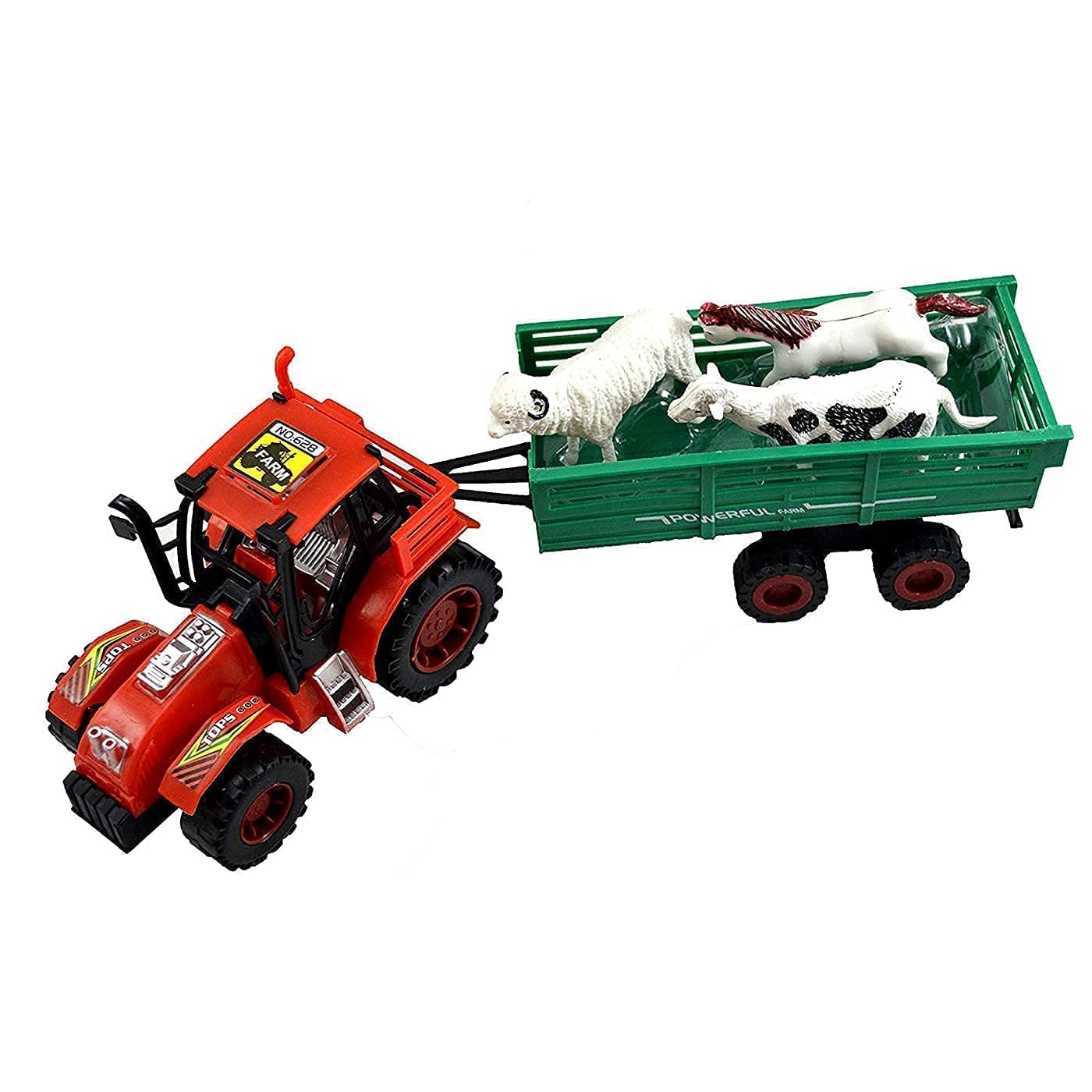 LEYSIN Farmer Tractor Trolley with Horse-Cow-Sheep Animals Vehicle Toy for Kids Birthday Return Gift Items Pack of 1 (B0CC2K7YKD) Amazon Price History, Amazon Price Tracker