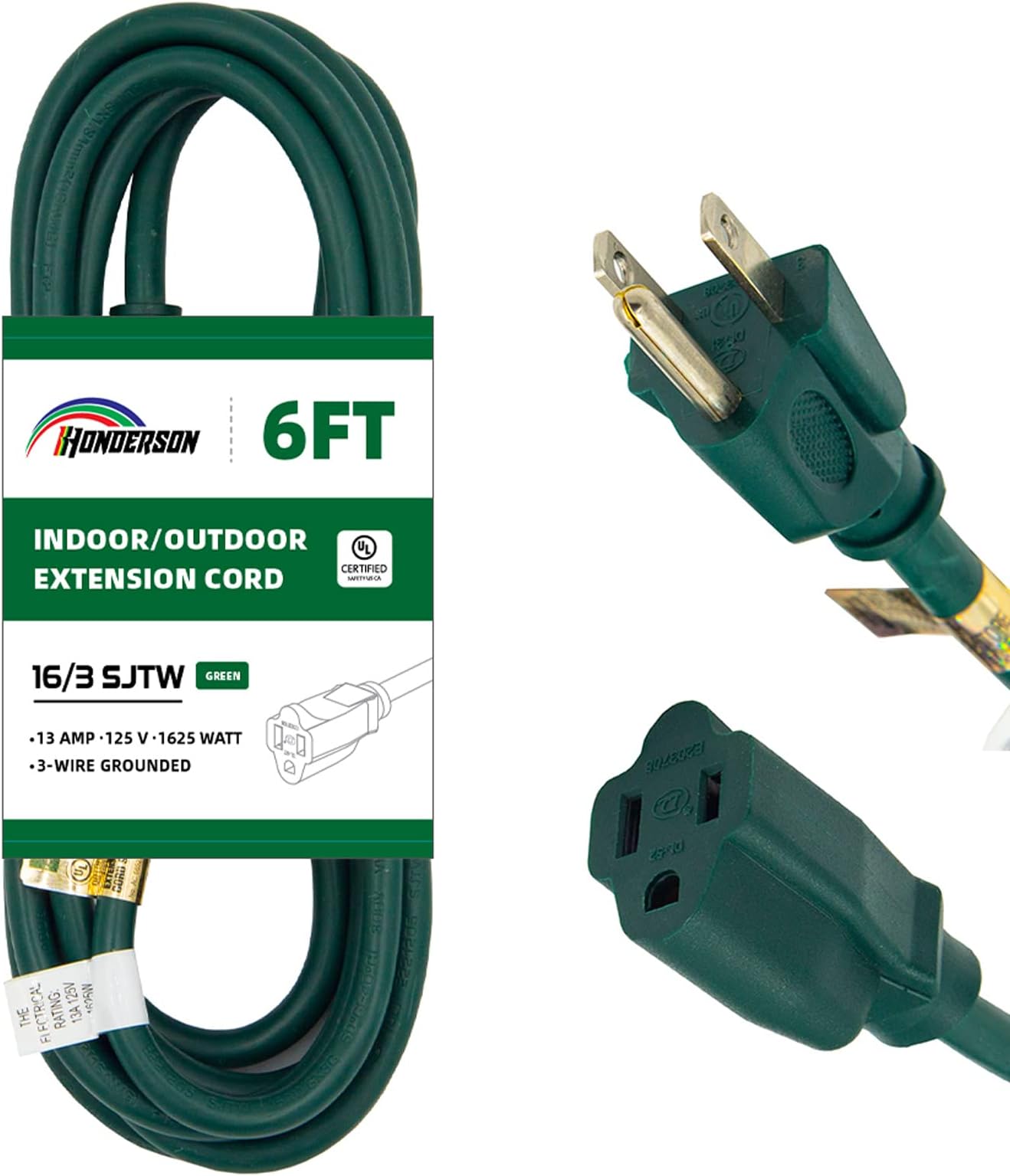 Woods 32189 Indoor Extension Cord With Nine Power Outlets (12 Feet