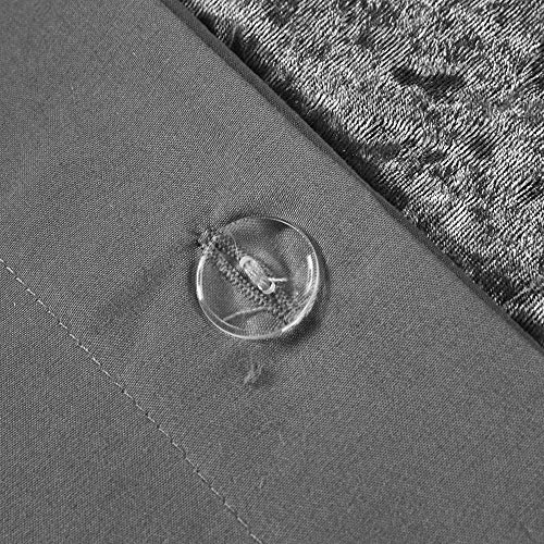 Intelligent Design Felicia Duvet Set Velvet Double Sided Diamond Quilting, Modern Glam,All Season Comforter Cover Bedding Set With Matching Sham,Decorative Pillow, Full/Queen(88"X90"), Grey 4 Piece #TOP6