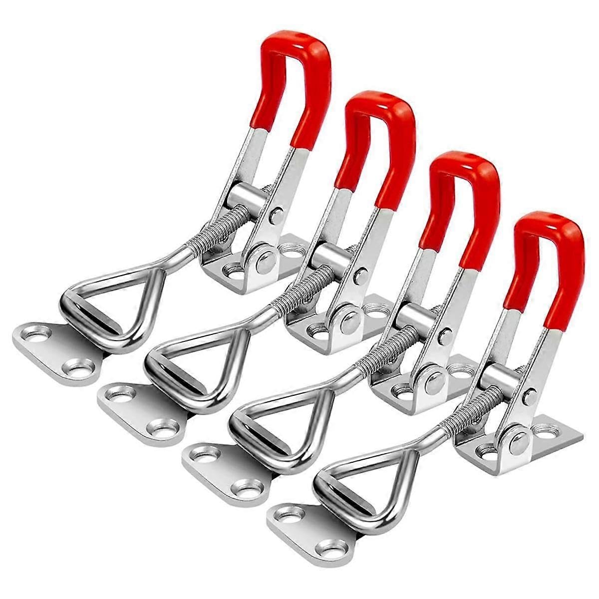 4 Pack Toggle Latch Clamp 4001 Adjustable 304 Stainless Steel Toggle Hasp Latches for Smoker Lid Jig Freezer Door