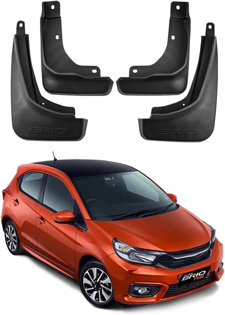 Car Mudguard Mud Flaps for BRIO RS 2018-2024 Molded Custom Front and Rear Mudflaps Splash Guards Flares Kit 4-PC Auto Accessories,Send 1 Car Wash Towel