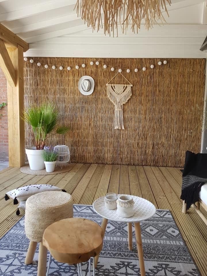 6.5' x 15' Natural Bamboo Privacy Panel — Standing Outdoor Fence for Garden Decor-image-20