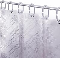 Vista 33 de LiBa Cortina de ducha para baño, cortina de ducha de plástico impermeable, PEVA de alta calidad, no tóxica con ojales a prueba de óxido, calibre 10