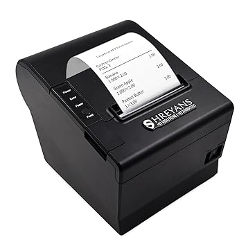 SHREYANS 80mm Thermal Receipt Printer with Auto Cutter (USB+Bluetooth+WiFi + LAN)