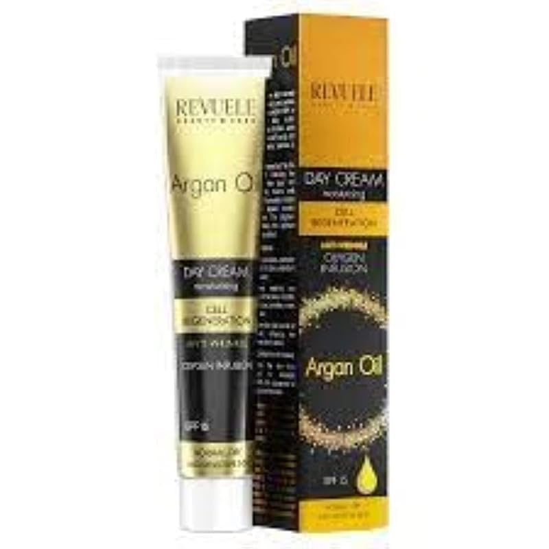 Creme facial diurno Revuele com óleo de argan, 50 mL, pacote com 12