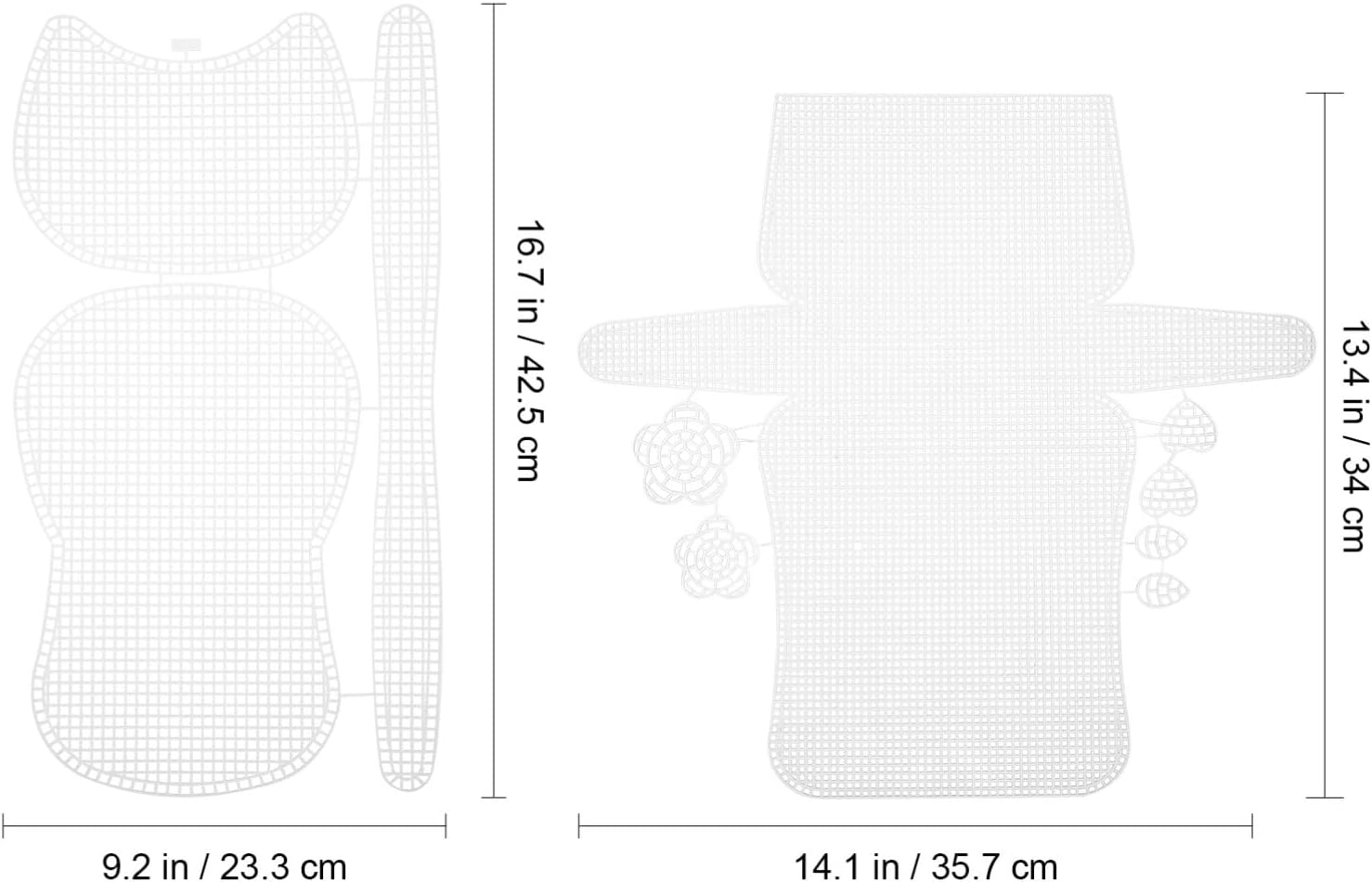 EXCEART Plastic Mesh Canvas Sheets 6 Pcs 16.7X9.1 Inch Versatile Mesh Fabric for DIY Purse Making Embroidery Project Bag Crafting