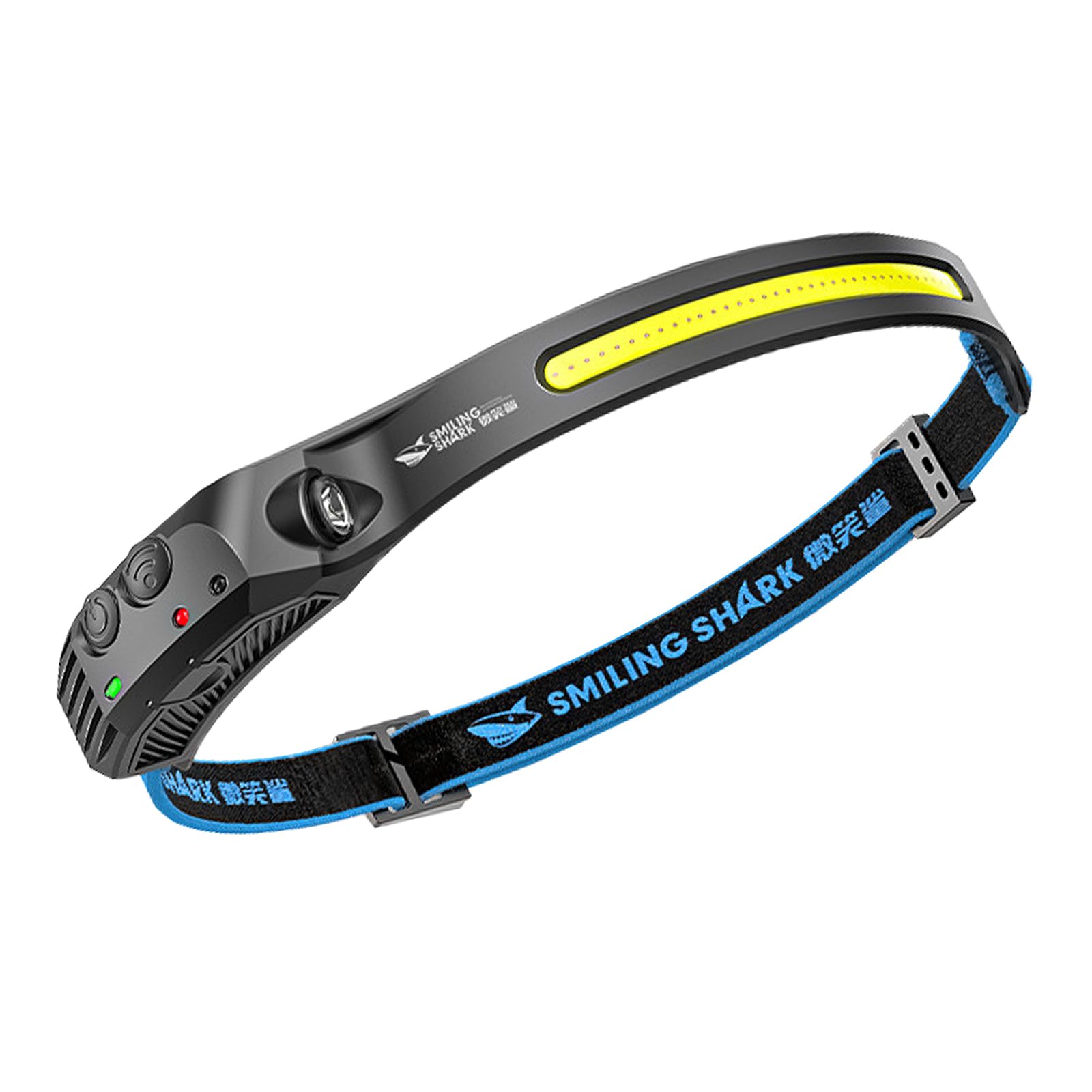 Polminrs Black Led Head Torch Rechargeable, 2400Mah 270° Wide Angle Lighting 6 Modes Bright Headtorch Rechargeable Waterproof Adjustable Headlight Suitable For Running, Hiking, Fishing