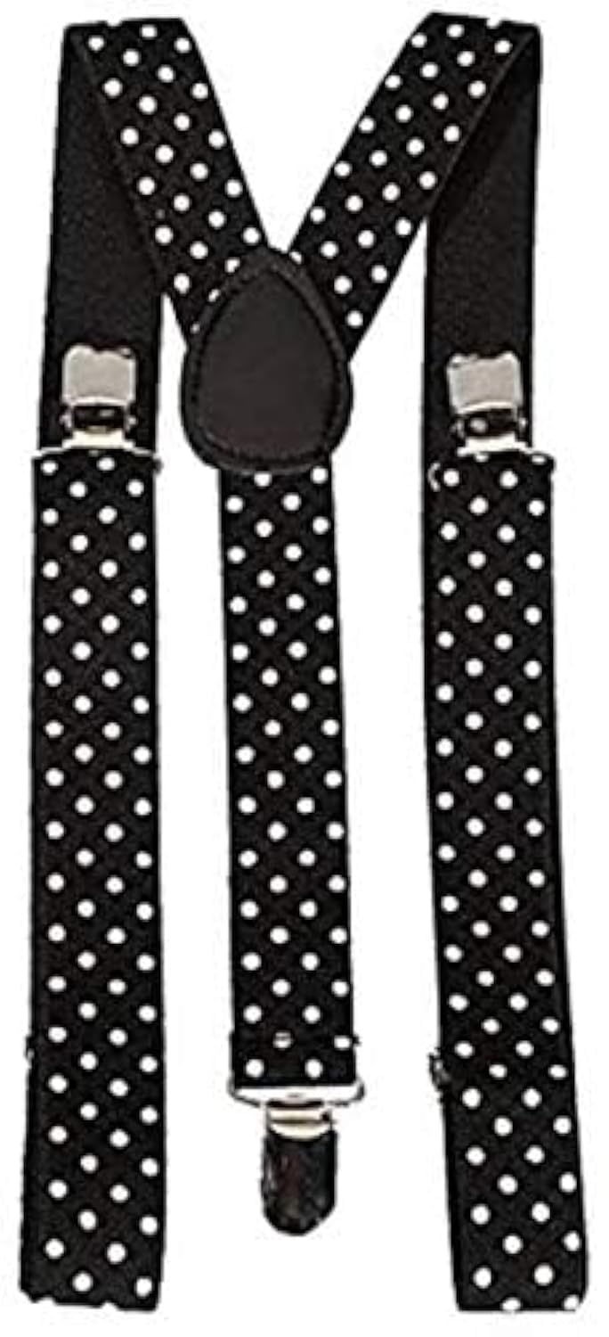 wholesome deal SUNSHOPPING Men's Black Polka Doted Suspender (Black)-picture-21