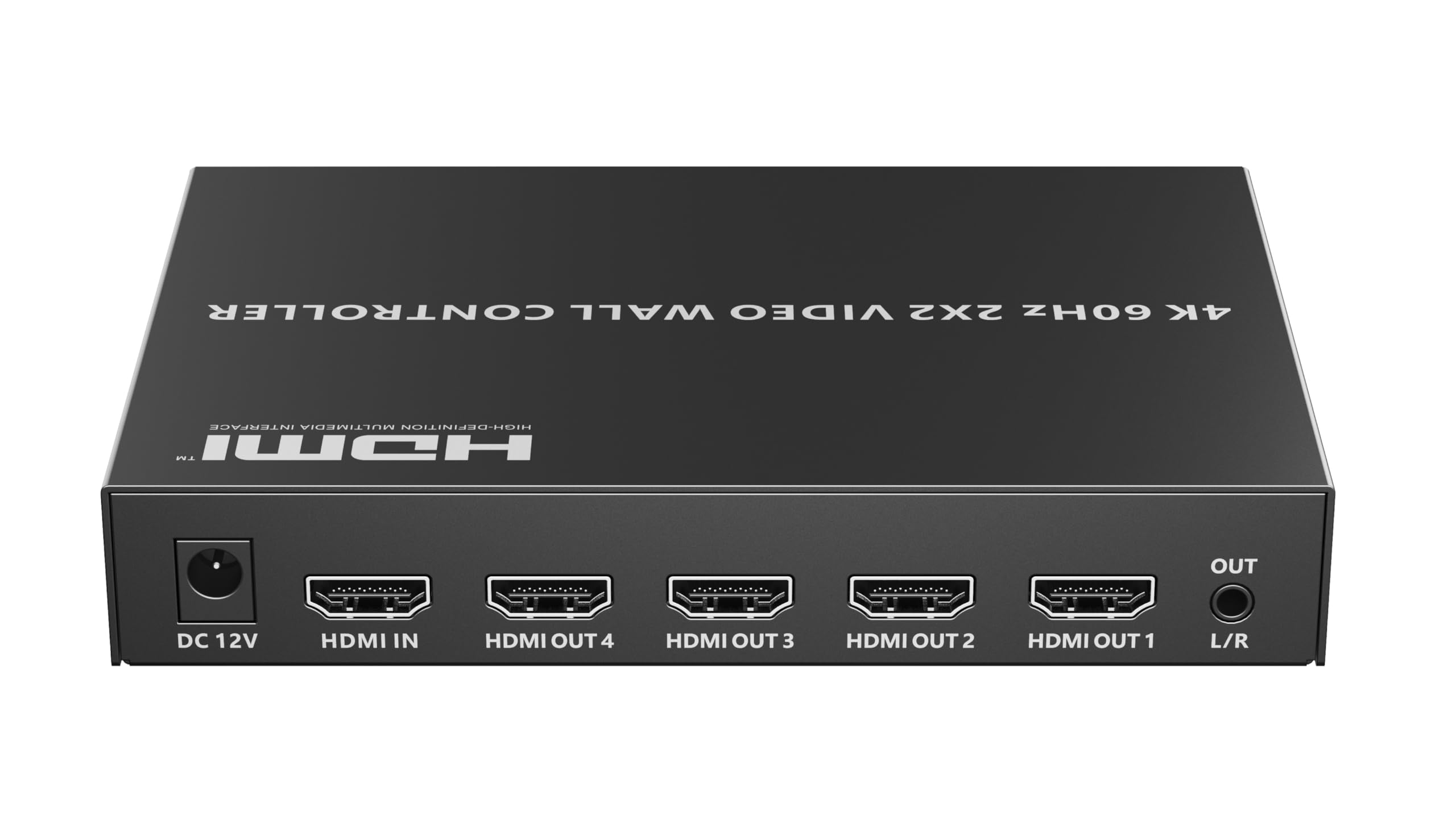 PremiumCord Controller Videowall HDMI 1-4, UHD 4K 2160p 60 Hz, Full HD 1080p, 8 Modalità di Visualizzazione, HDMI 2.0, HDCP 2.2, RS232, DIP Switch, Alloggiamento in Metallo, Nero