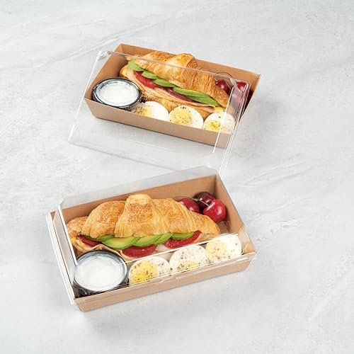 Miniatura 4 de Matsuri Vision - Tapa de plástico transparente se adapta a bandeja mediana de sushi caja de 100 unidades