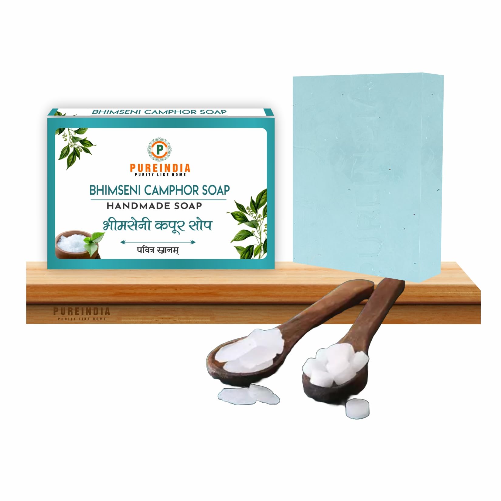 Pureindia BHIMSENI Camphor Soap | Handmade | Natural | For All Skin Type | All Season Type | Set Of 8-picture-40