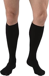 JOBST Relief Knee High Graduated Compression Socks, 30-40 mmHg - Comfortable Unisex Design - Closed Toe, Black, Medium