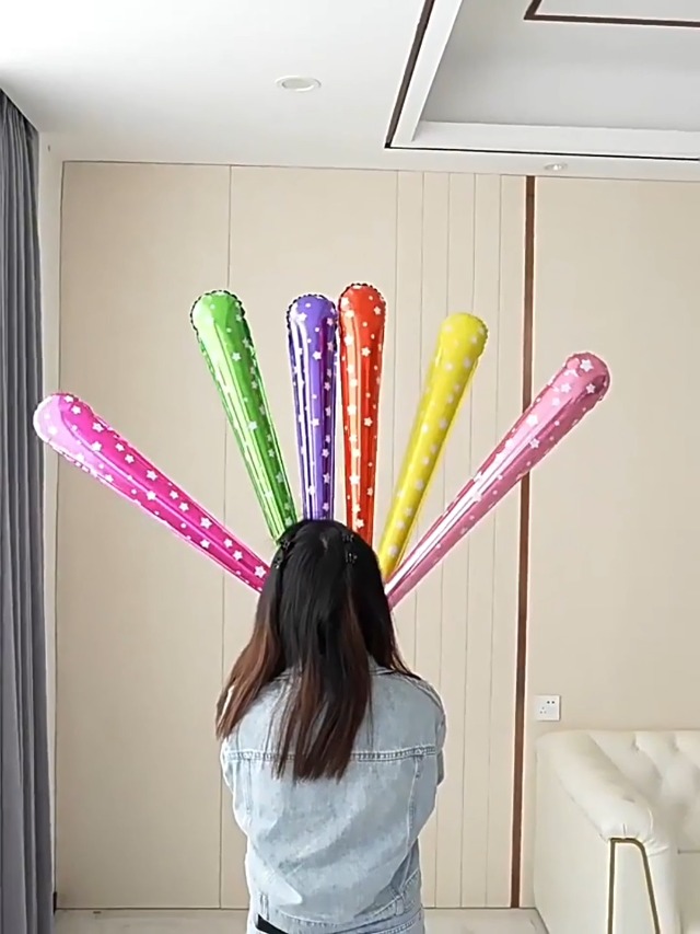 Amazon | スティックバルーン 星 応援バルーン 鈴入り 細長風船 50