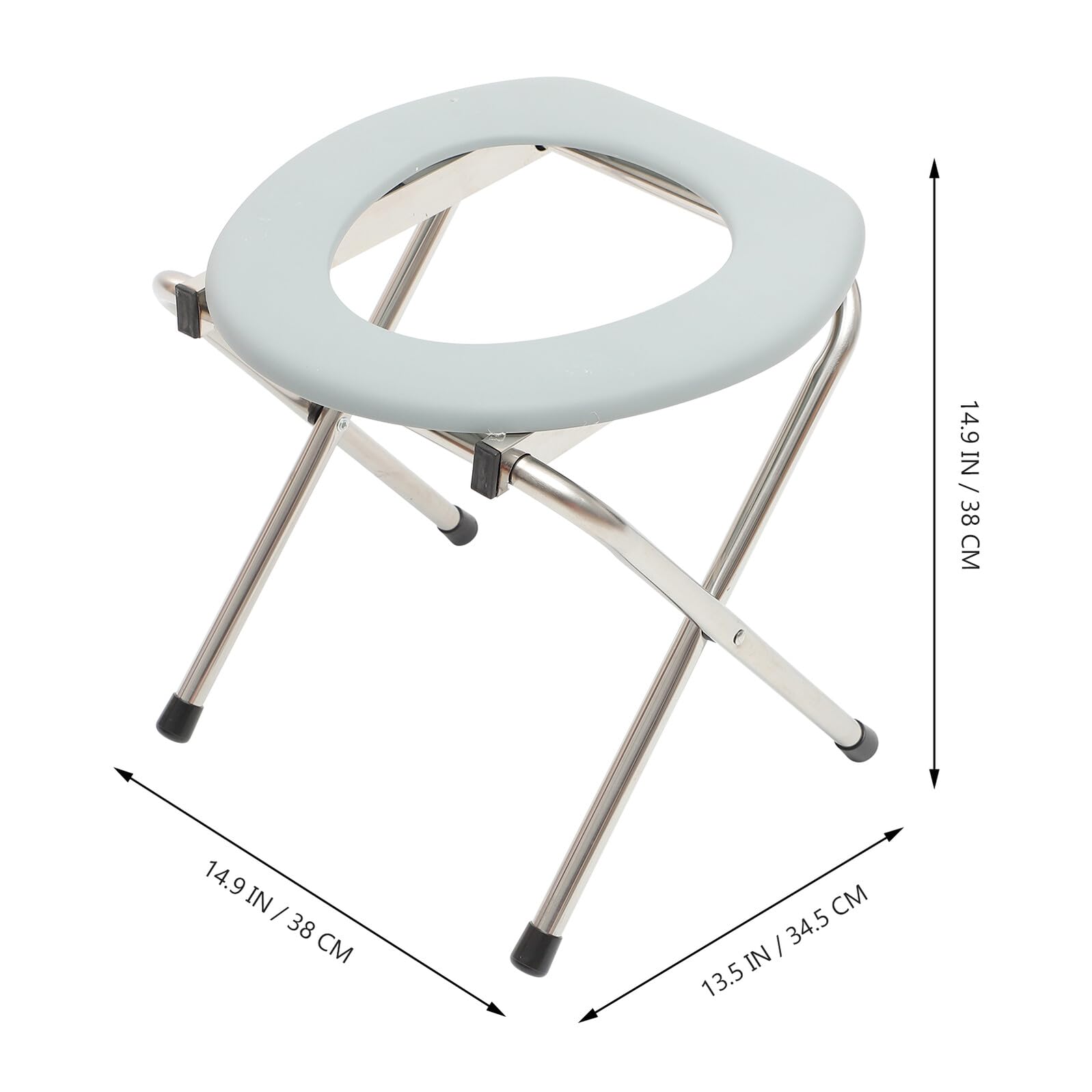 Silla De Baño Plegable Portátil Función De Orinal para Adultos, Adecuada para Uso En Viajes, Camping y Cuidado De Personas Mayores