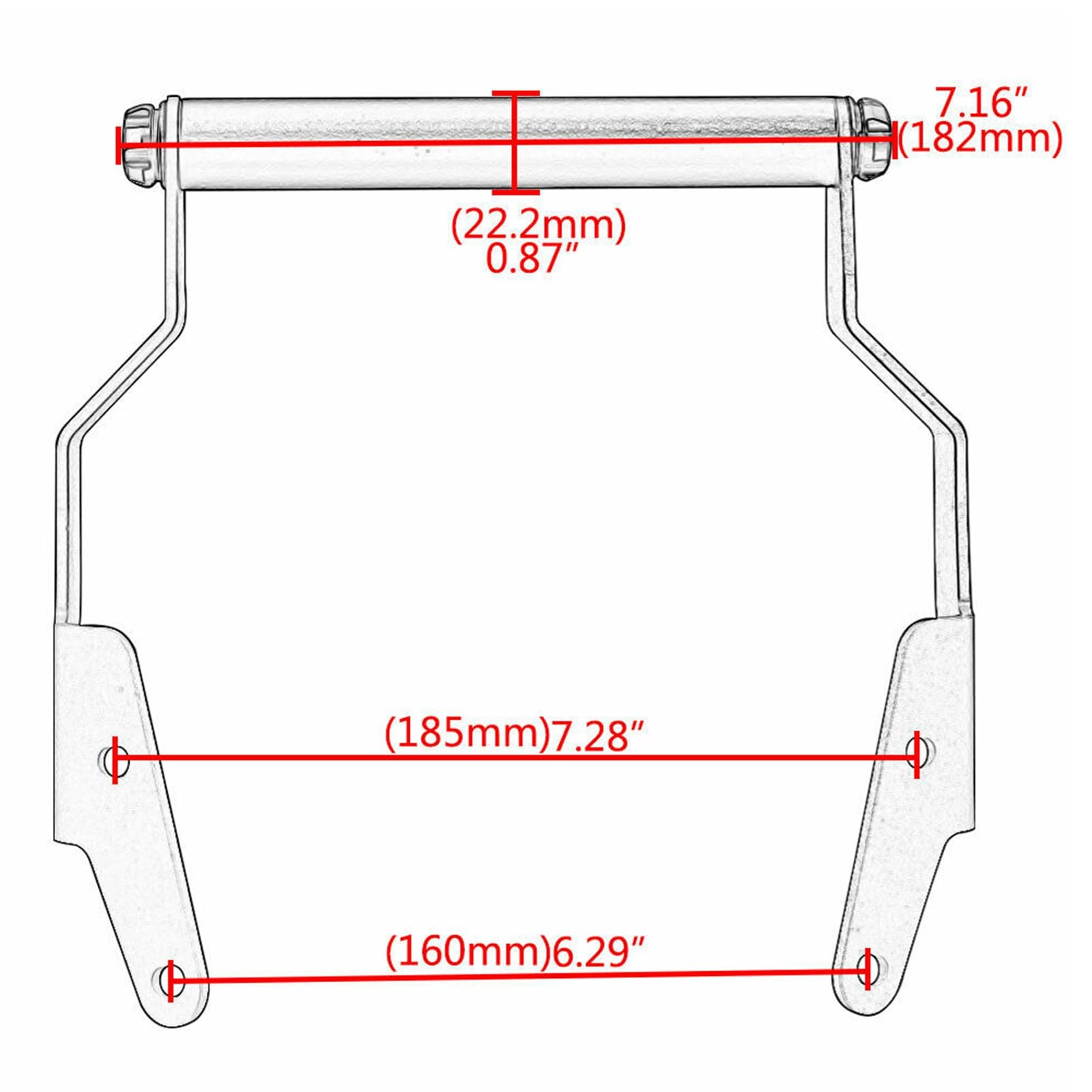 Yctze Soporte de navegación, Soporte de navegación para Motocicleta, Soporte para GPS, Barra Frontal, Soporte para teléfono, Accesorio para NC750X NC700X