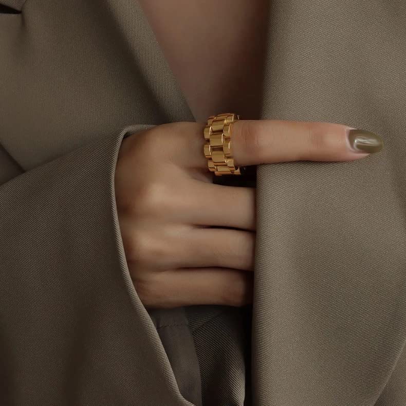 Image of 18K Gold Plated Watch Band Style Ring (8)