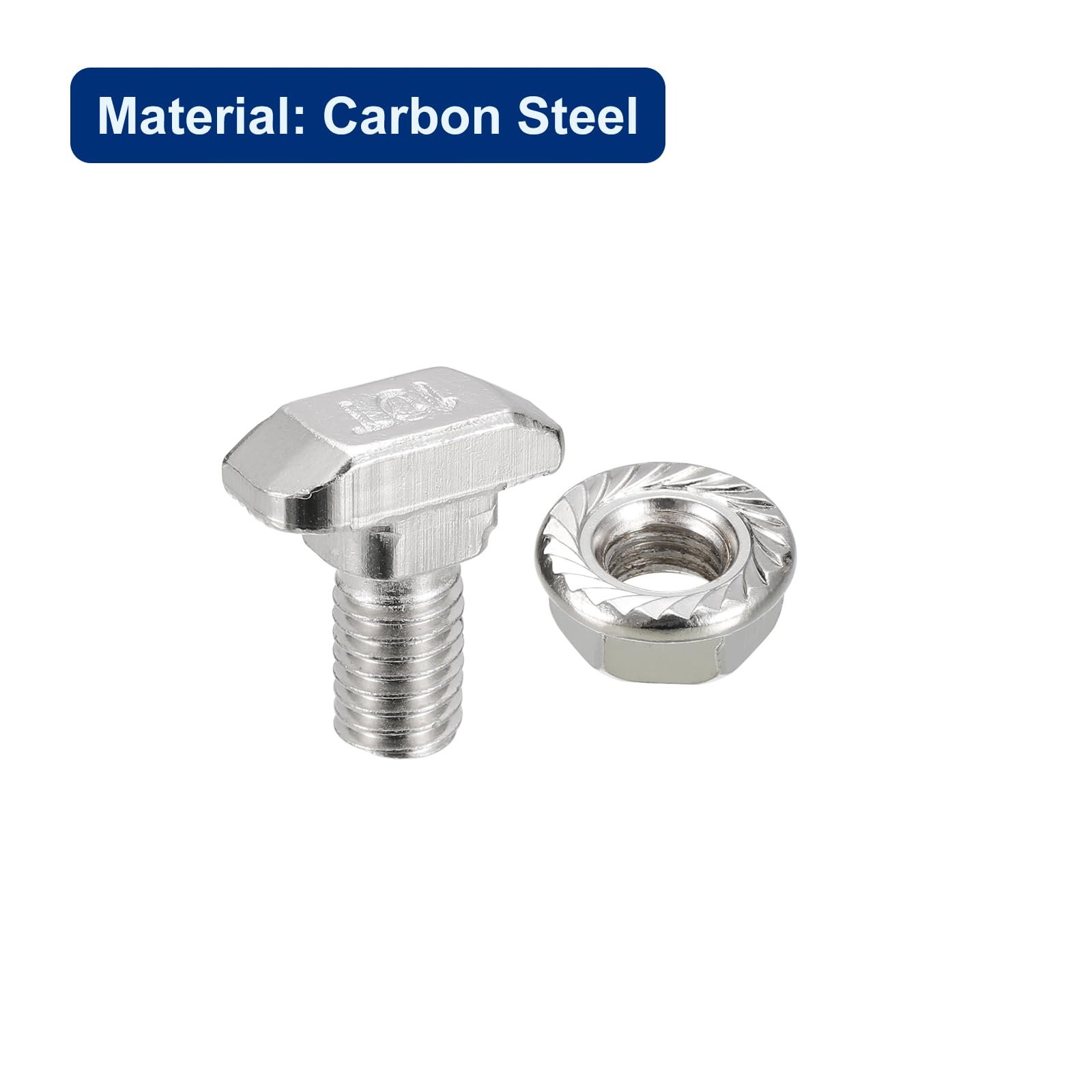 Tornillos De Cabeza De Martillo M8x30 Con Tuercas | Juego De 40 Piezas Para Perfiles De Aluminio Serie 45