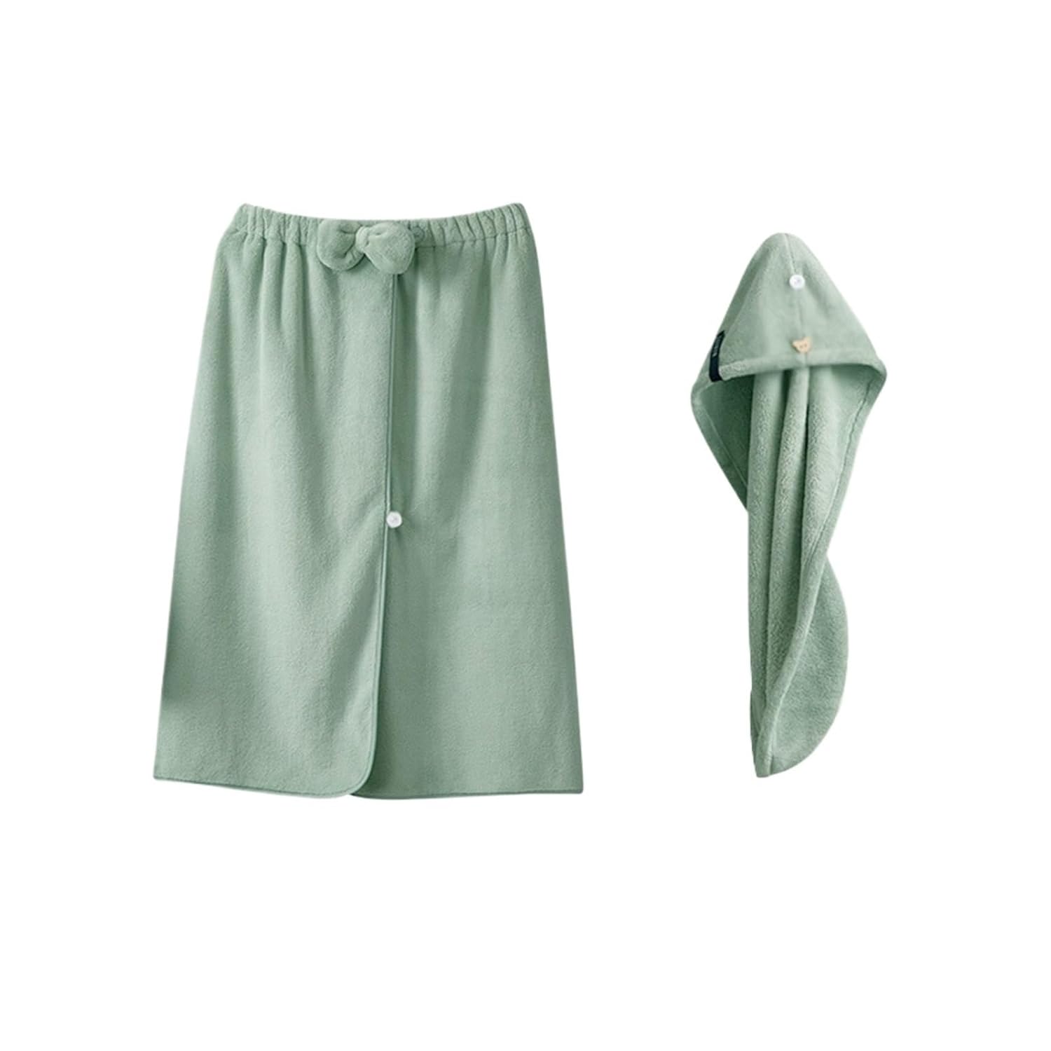 VIDI Bath Towel Household Ladies Can Wear A Dry Hair Cap Three-piece Adult Skirt