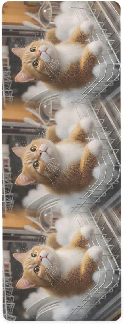 ALAZA Cat Foam Plate Yoga Mat Non Slip Fitness Exercise Mat, Workout Mat for Yoga, Pilates and Floor Exercises