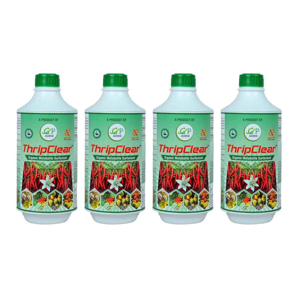 Thrip Clear Microbial Surfactant Based Thrips Management Liquid For Chilli Mango Grapes Tomato Crops | Black Thrips Control Support | Mix 8–10 Ml Per Litre (Pack of 4)-image-45