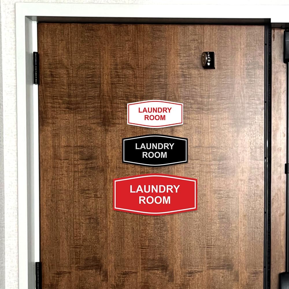 Fancy Laundry Room Sign (Brushed Silver) - Medium 2 Pack image 4